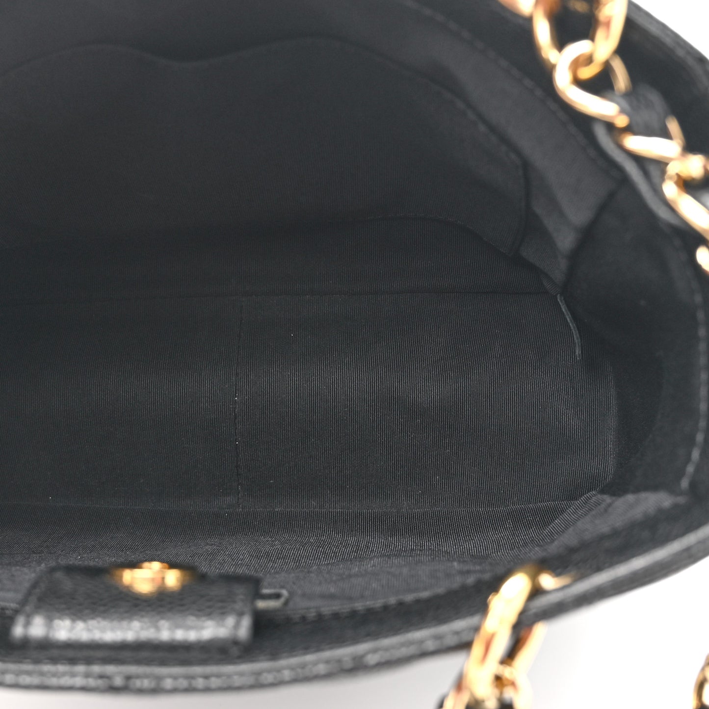 Caviar Quilted Petit Shopping Tote PST Black
