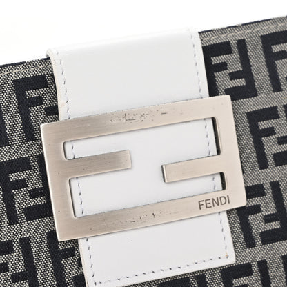 Fendi Zucchino Forever Continental Wallet Navy White 10 of 10