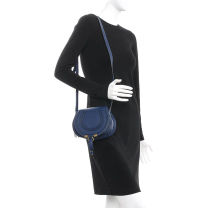 Chloe Calfskin Mini Marcie Round Crossbody Bag Royal Navy 2 of 9