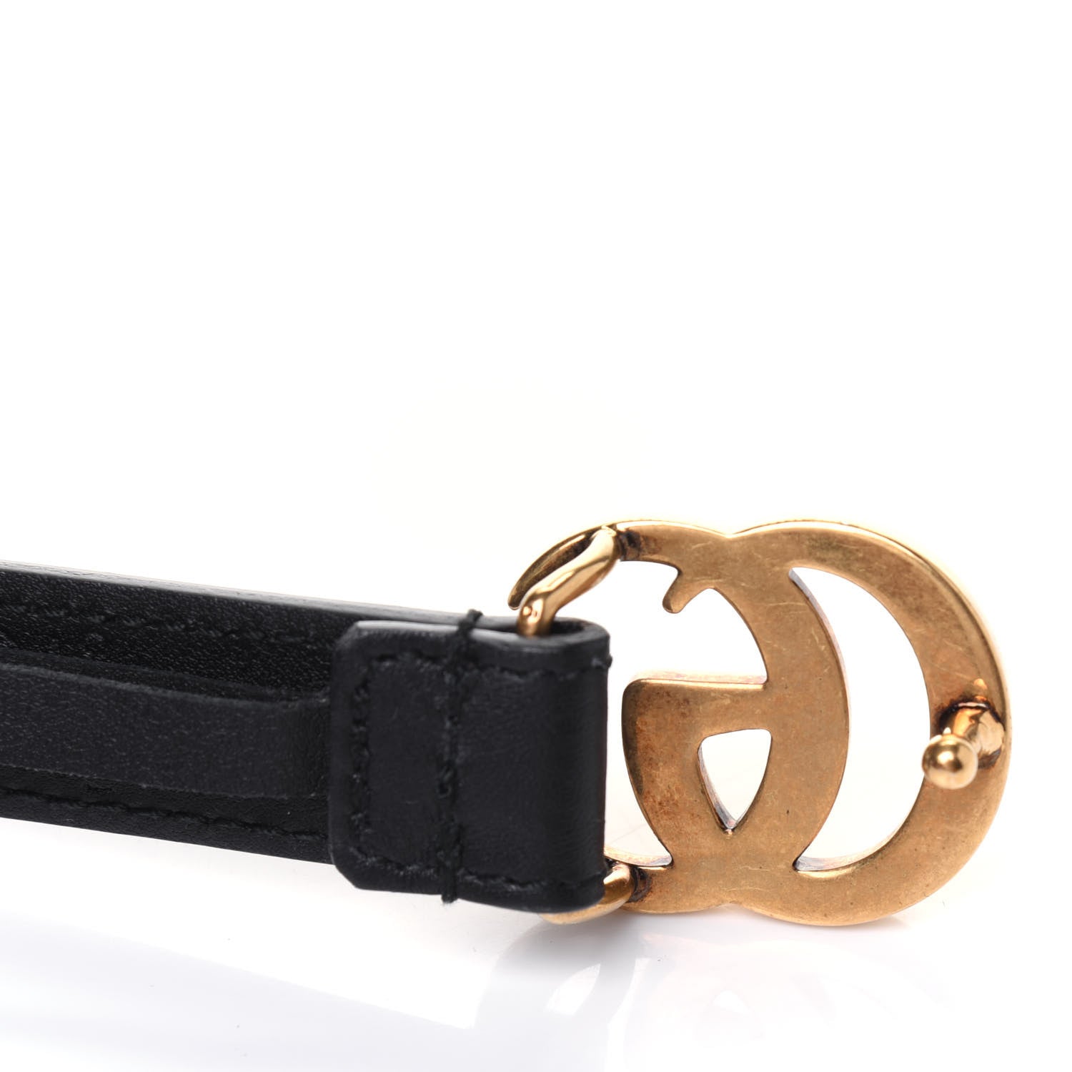 Gucci Calfskin Double G 20mm Belt 80 32 Black 4 of 7