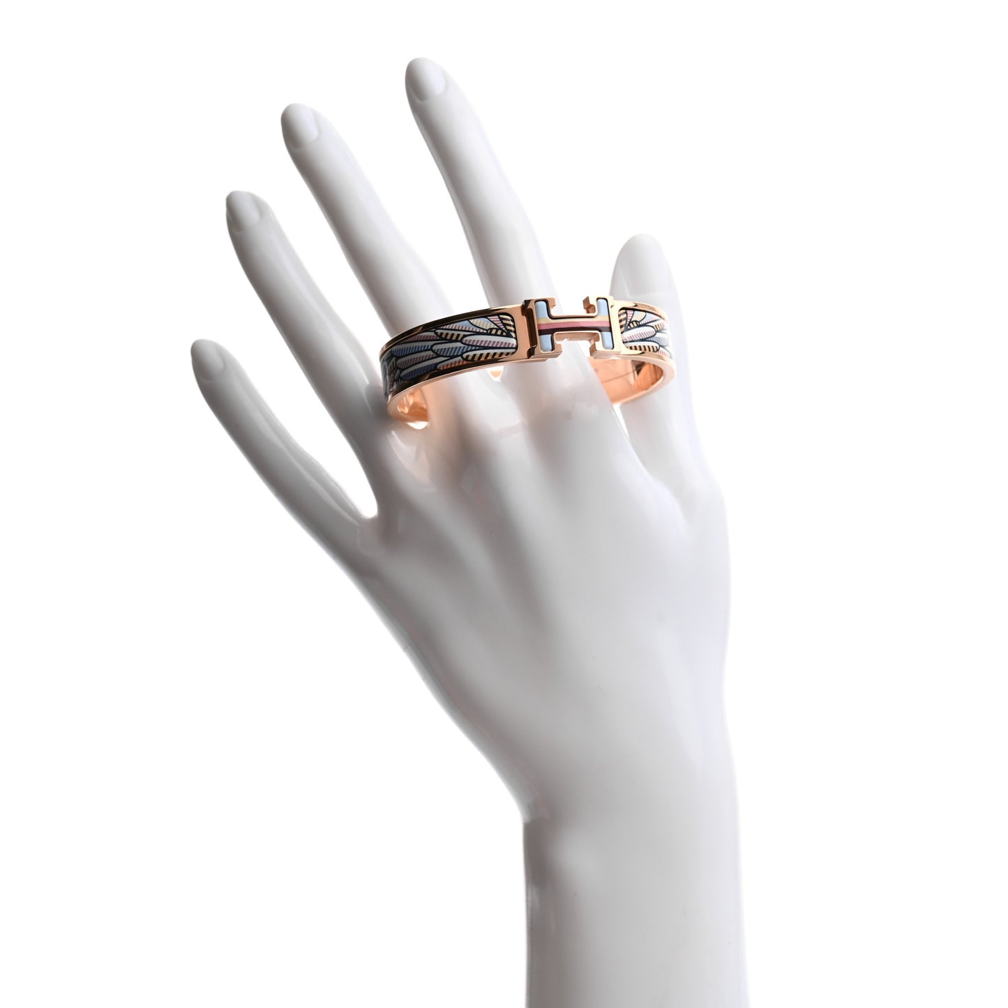 Enamel Narrow Pegase Pop Clic Clac H Bracelet PM Album De Soie Bis