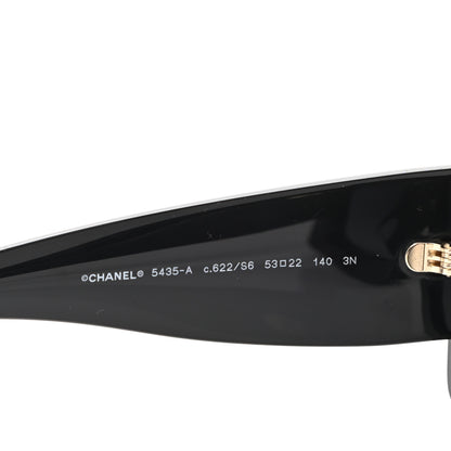 Chanel Acetate Rectangle Sunglasses 5435 Black 5 of 7