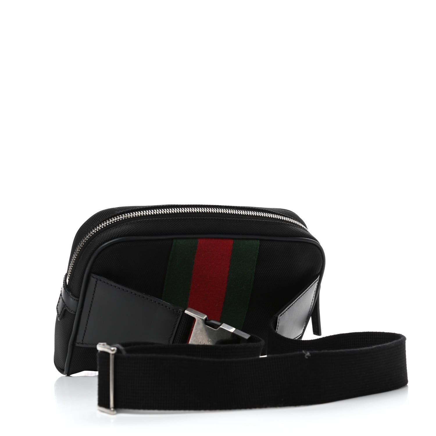 Gucci Canvas Web Slim Belt Bag Black 2 of 4