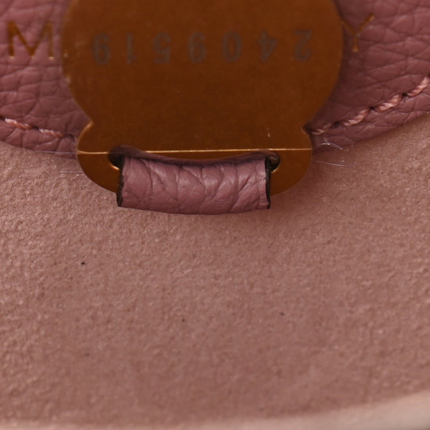 Calfskin Goat Medium Lily Flap Dark Blush