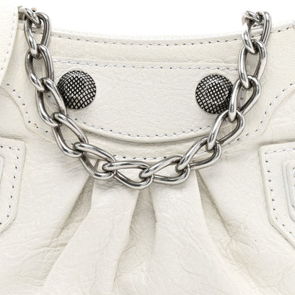 Balenciaga Agneau Arena Le Cagole Mini Purse With Chain Optic White 9 of 19