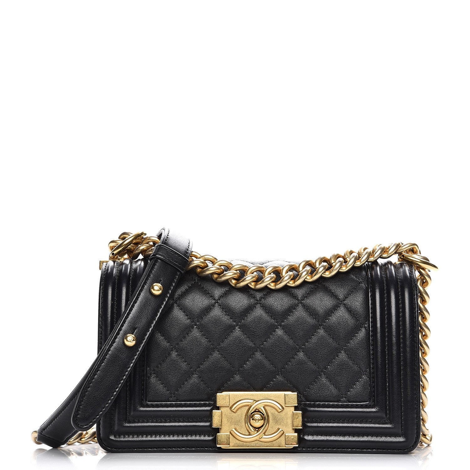 Chanel Calfskin Quilted Small Boy Flap Black 1 of 9