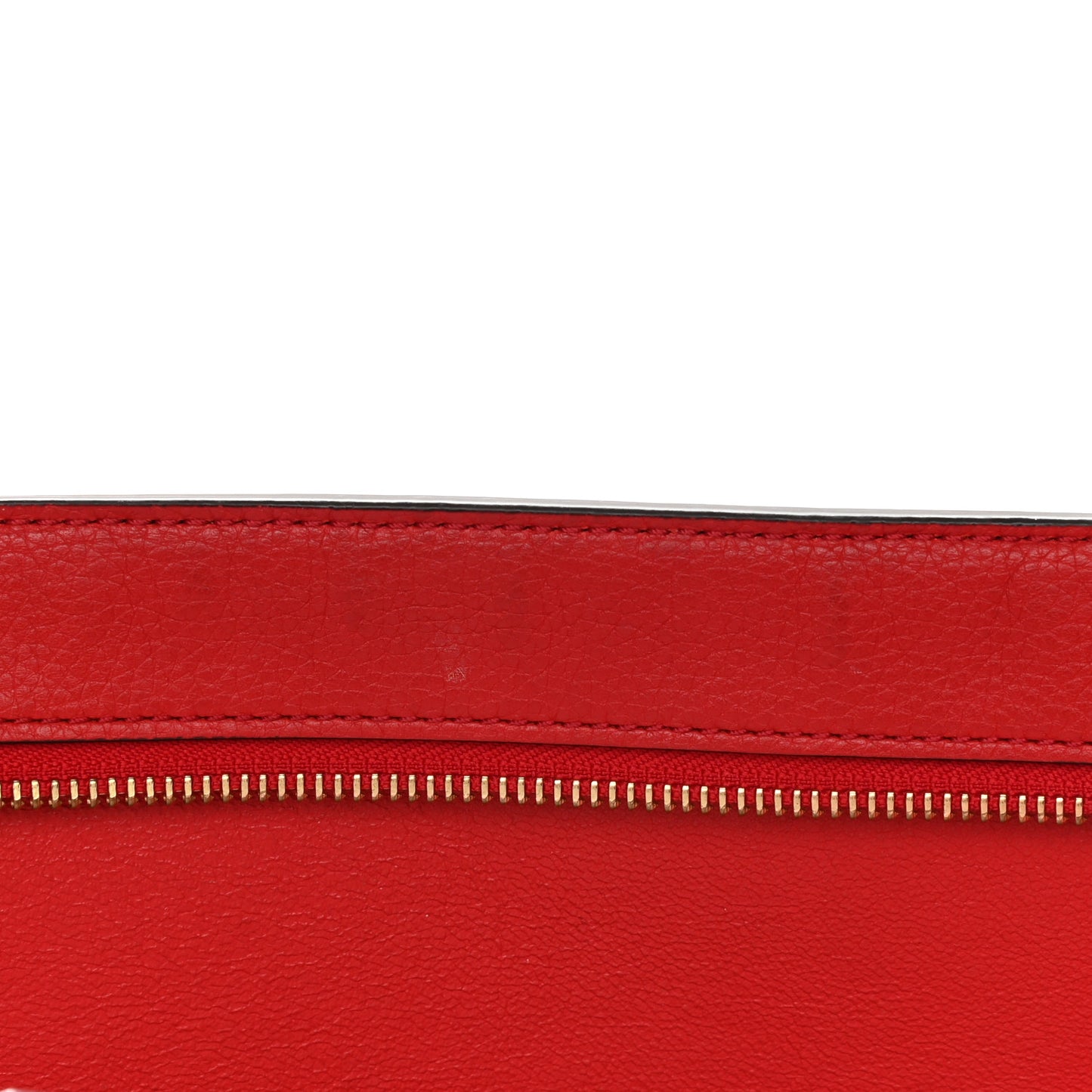 Drummed Calfskin Suede Medium Trapeze Coquelicot