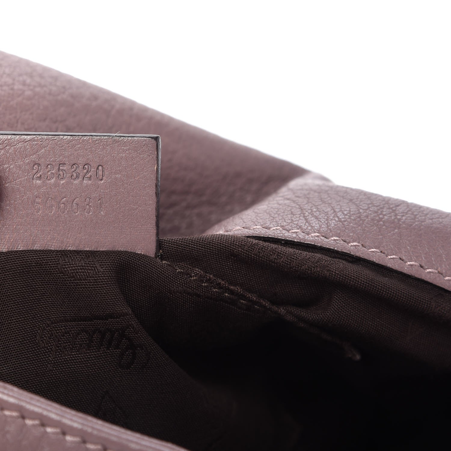 Gucci Calfskin Bamboo Croisette Evening Bag Mauve 9 of 10