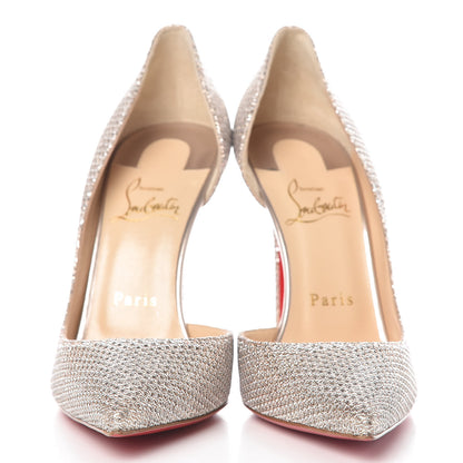 Christian Louboutin Glitter Luminor Iriza 100 Pumps 37.5 Colombe 2 of 8