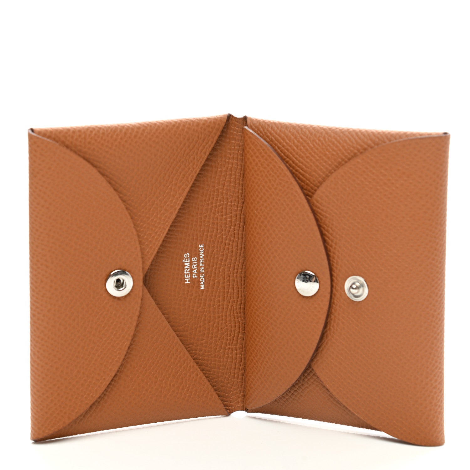 Hermes Epsom Calvi Duo Card Case Gold 5 of 7