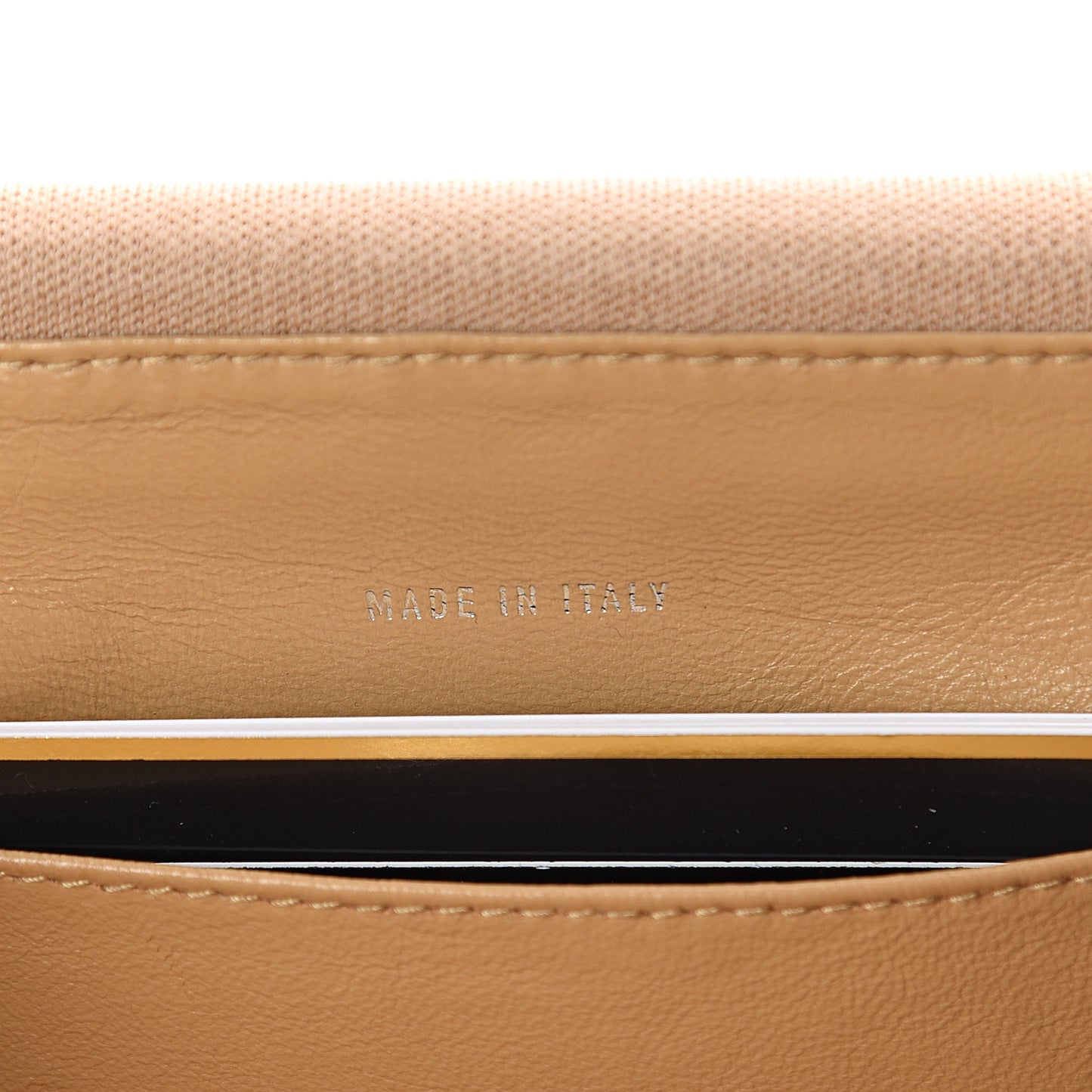 Jersey Frame Top Handle Bag Beige
