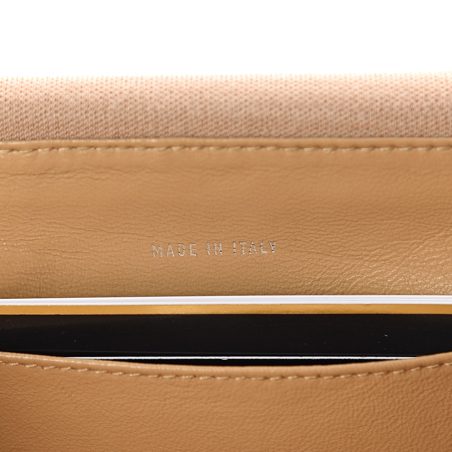 Chanel Jersey Frame Top Handle Bag Beige 6 of 9