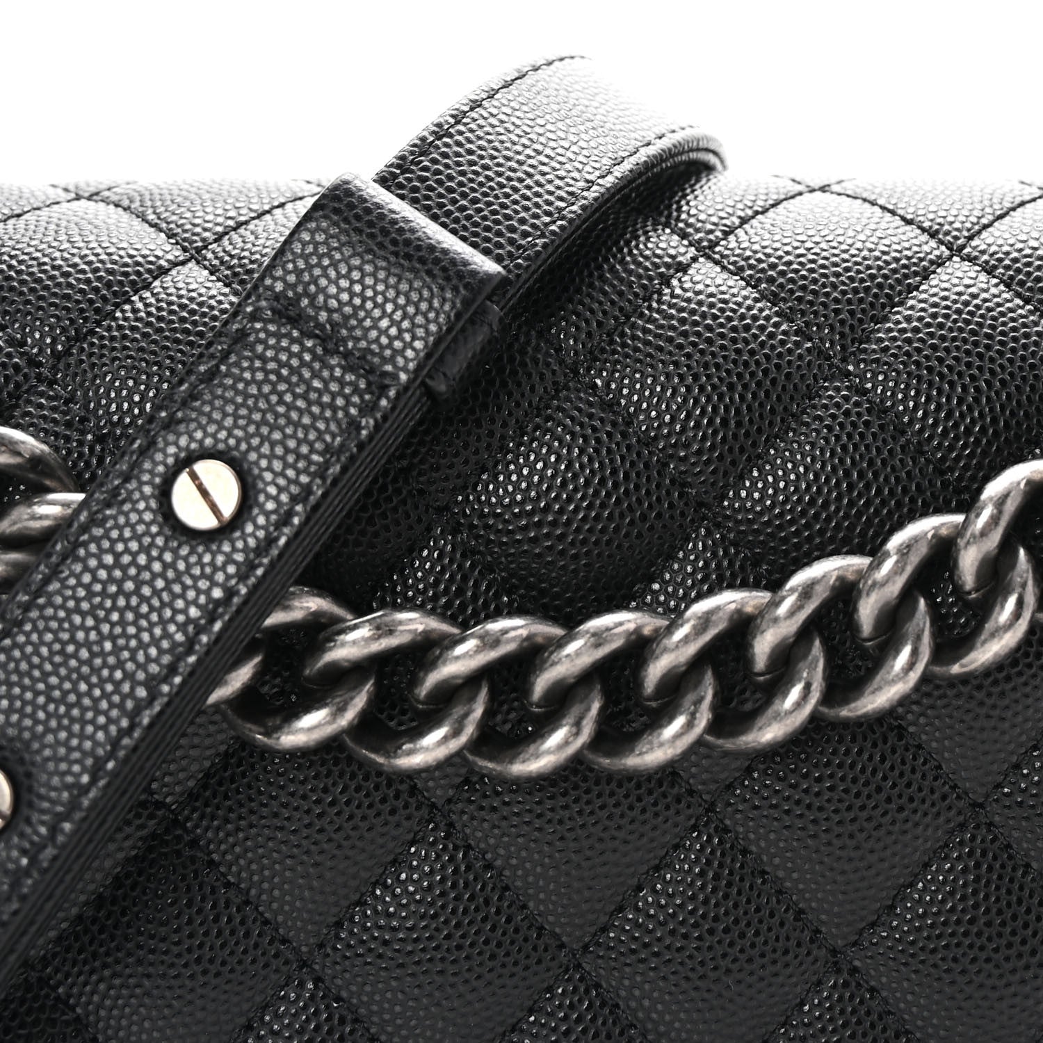 Chanel Caviar Quilted Medium Boy Flap Black 8 of 10