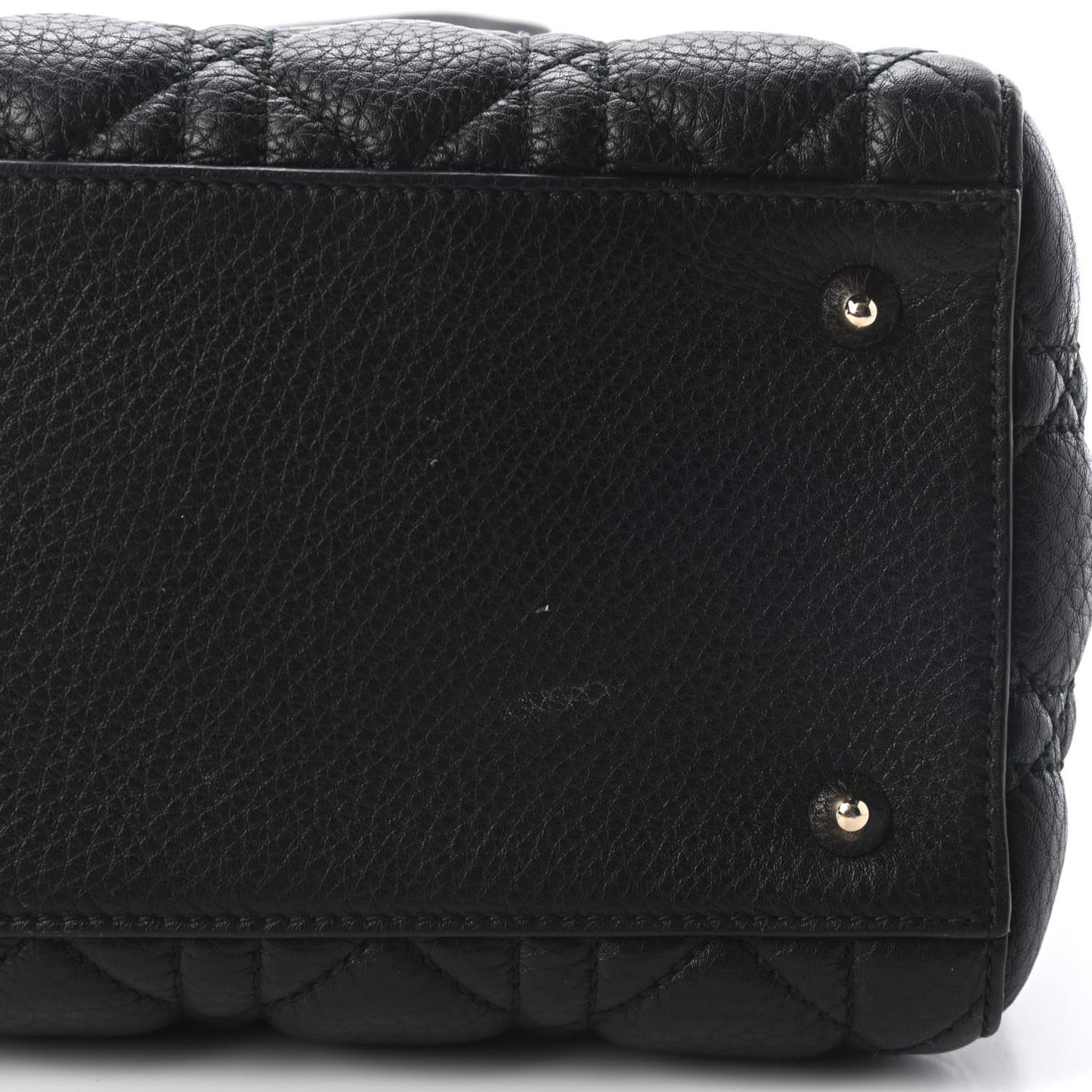 Grained Calfskin Cannage Medium Supple Lady Dior Black