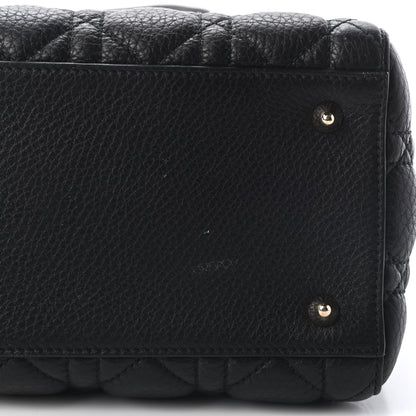 Christian Dior Grained Calfskin Cannage Medium Supple Lady Dior Black 9 of 9