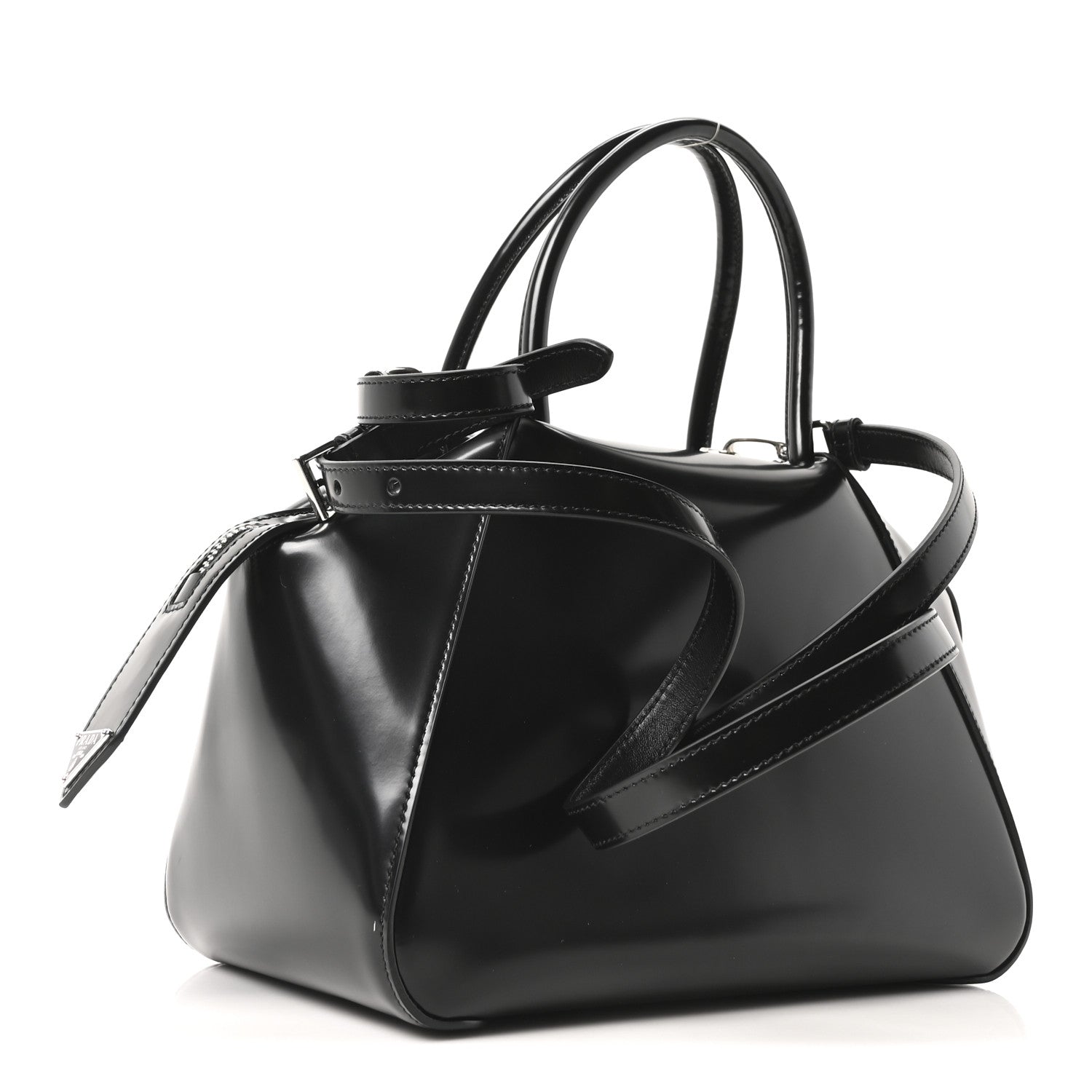 Prada Spazzolato Small Supernova Handbag Black 3 of 10