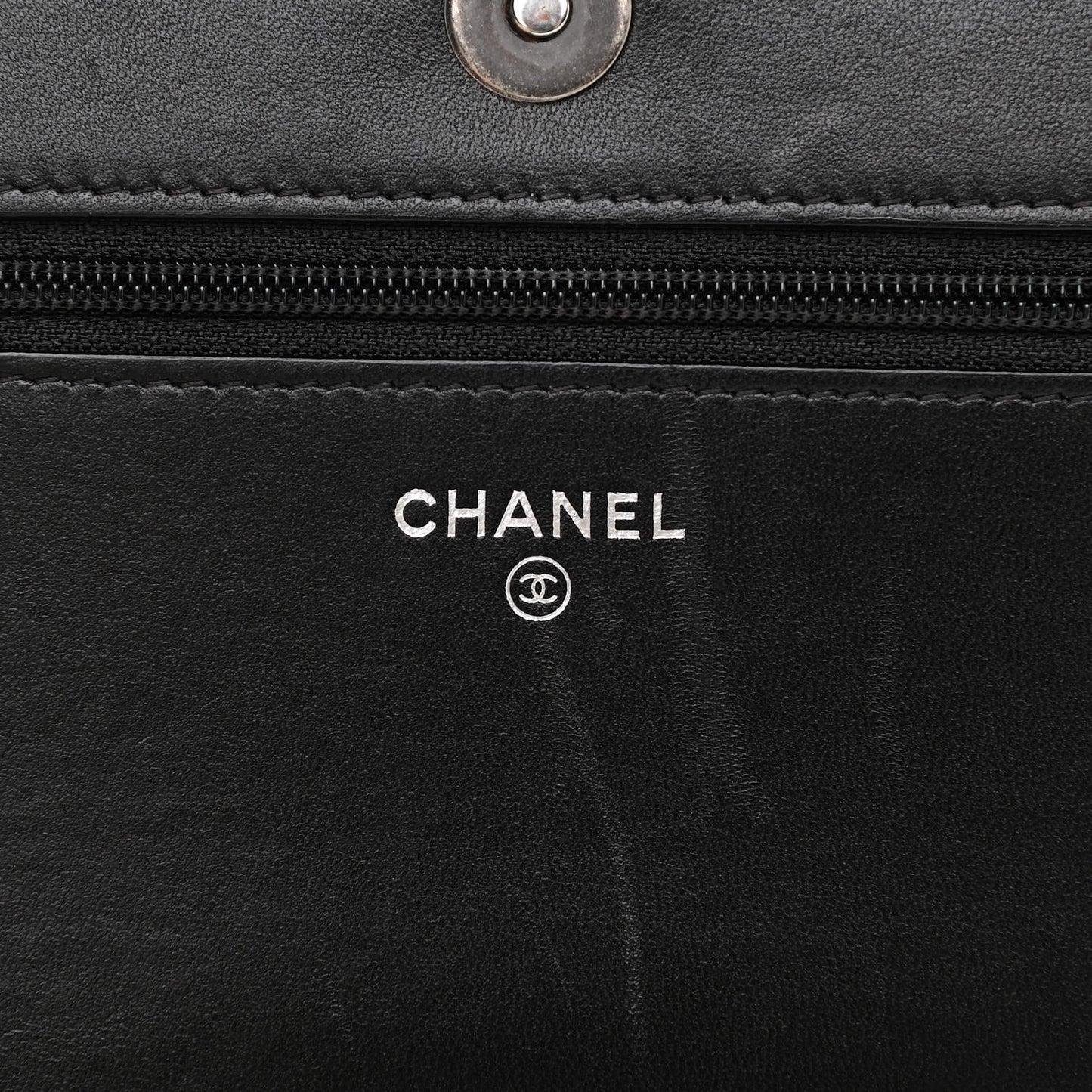 Lambskin Quilted Boy Wallet On Chain WOC Black