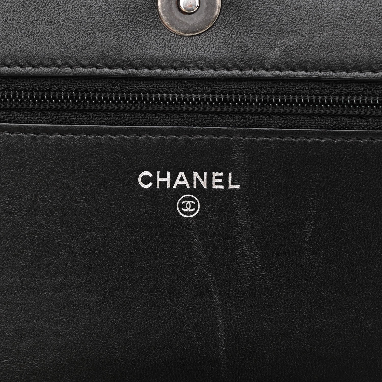 Chanel Lambskin Quilted Boy Wallet On Chain WOC Black 6 of 13