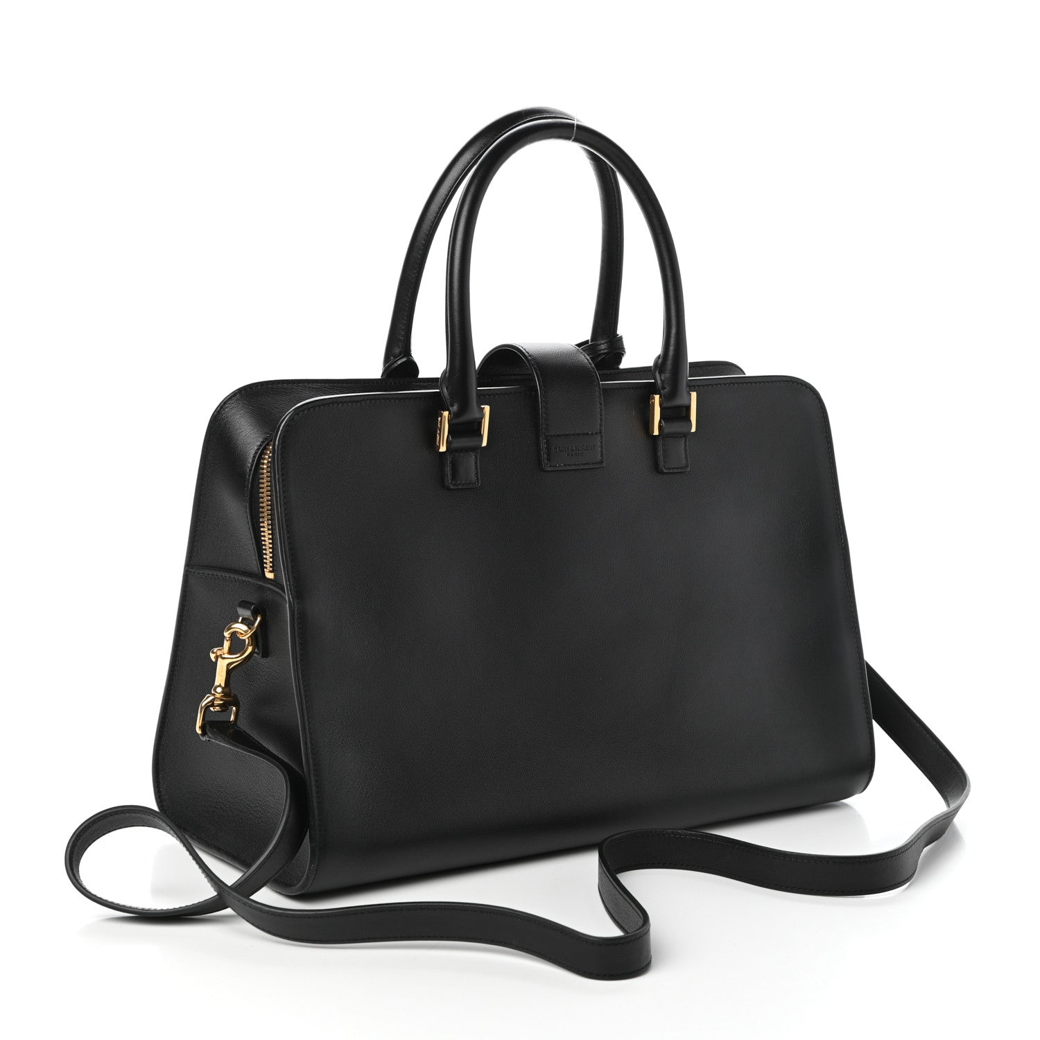 Saint Laurent Smooth Calfskin Medium Monogram Cabas Black 3 of 7
