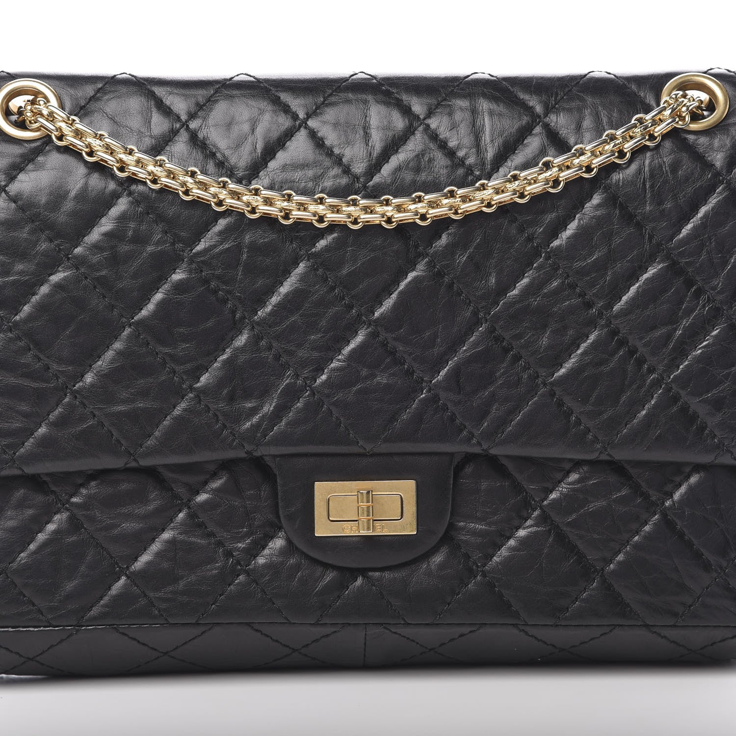 Chanel Aged Calfskin Quilted 2.55 Reissue 226 Flap Black 9 of 14
