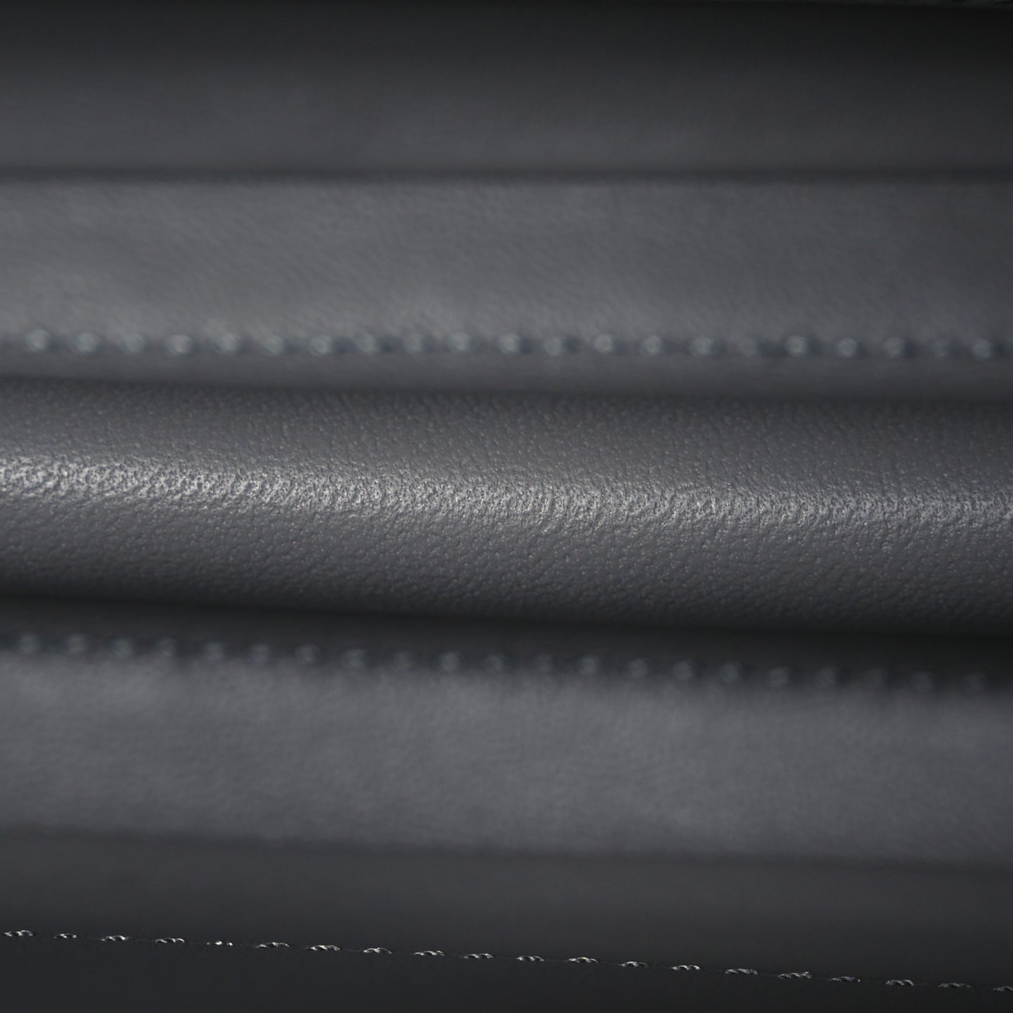 Calfskin Quilted Studded Square Vanity Case Grey