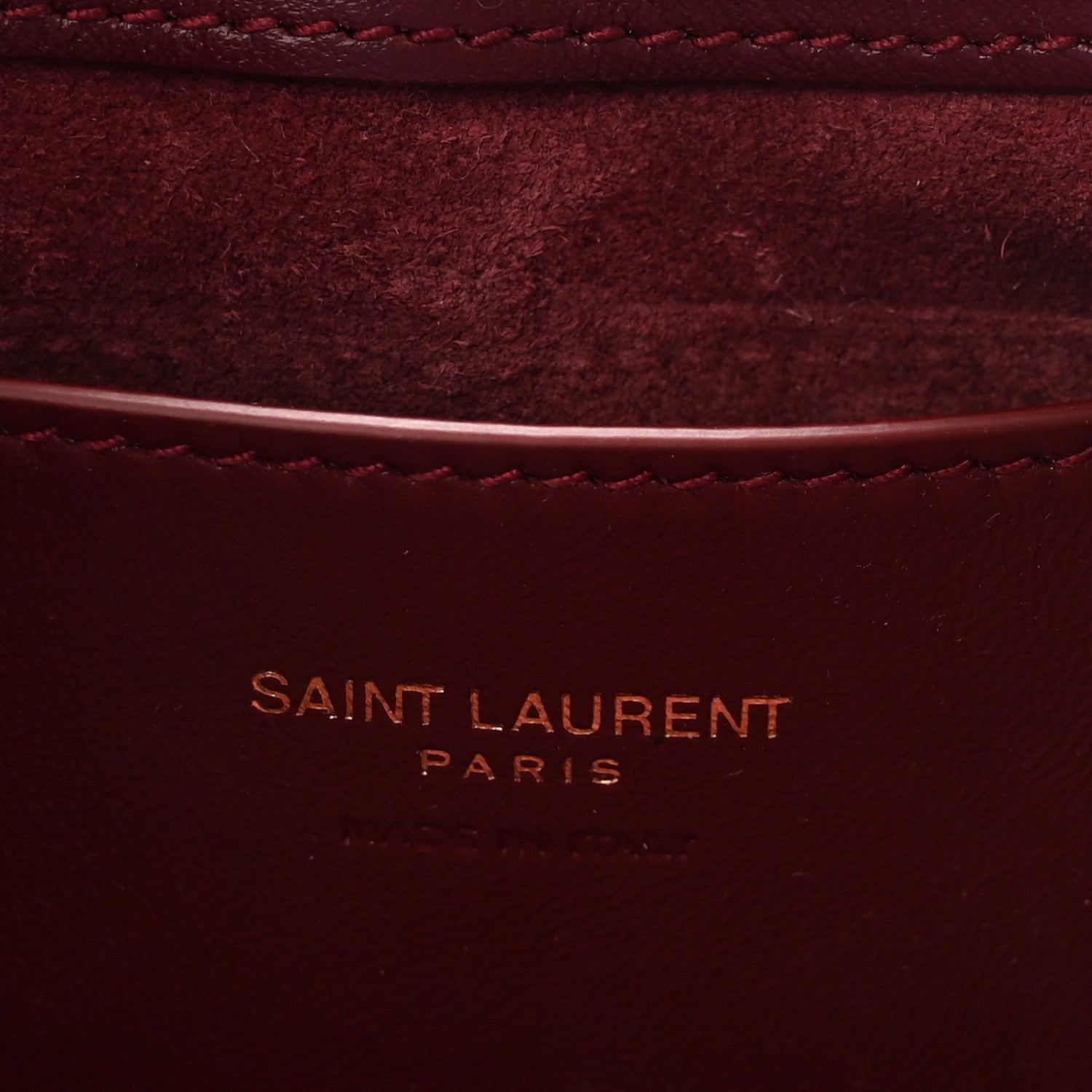 Saint Laurent Patent Calfskin Le 5 A 7 Mini Hobo Red Grenat 6 of 10