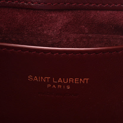Saint Laurent Patent Calfskin Le 5 A 7 Mini Hobo Red Grenat 6 of 10