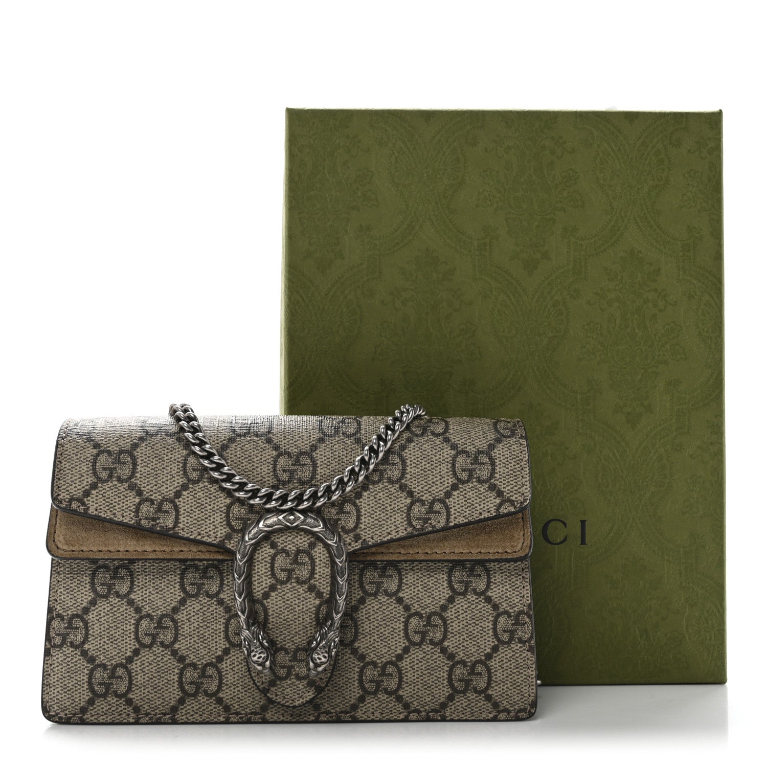 Gucci GG Supreme Monogram Super Mini Dionysus Shoulder Bag Taupe 10 of 10