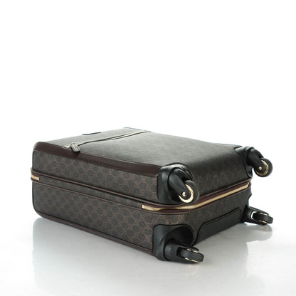 Gucci GG Supreme Monogram Four Wheel Carry On Suitcase Dark Brown 9 of 14