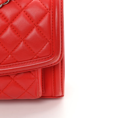 Chanel Lambskin Quilted Small Geometric Flap Red 18 of 20