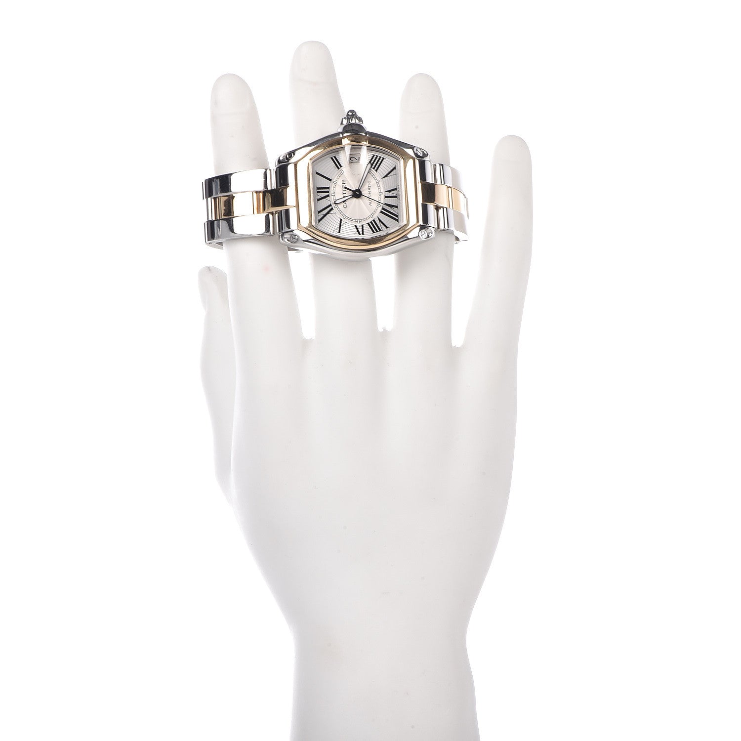 Cartier Stainless Steel 18K Yellow Gold 37mm Roadster Automatic Watch 2 of 6