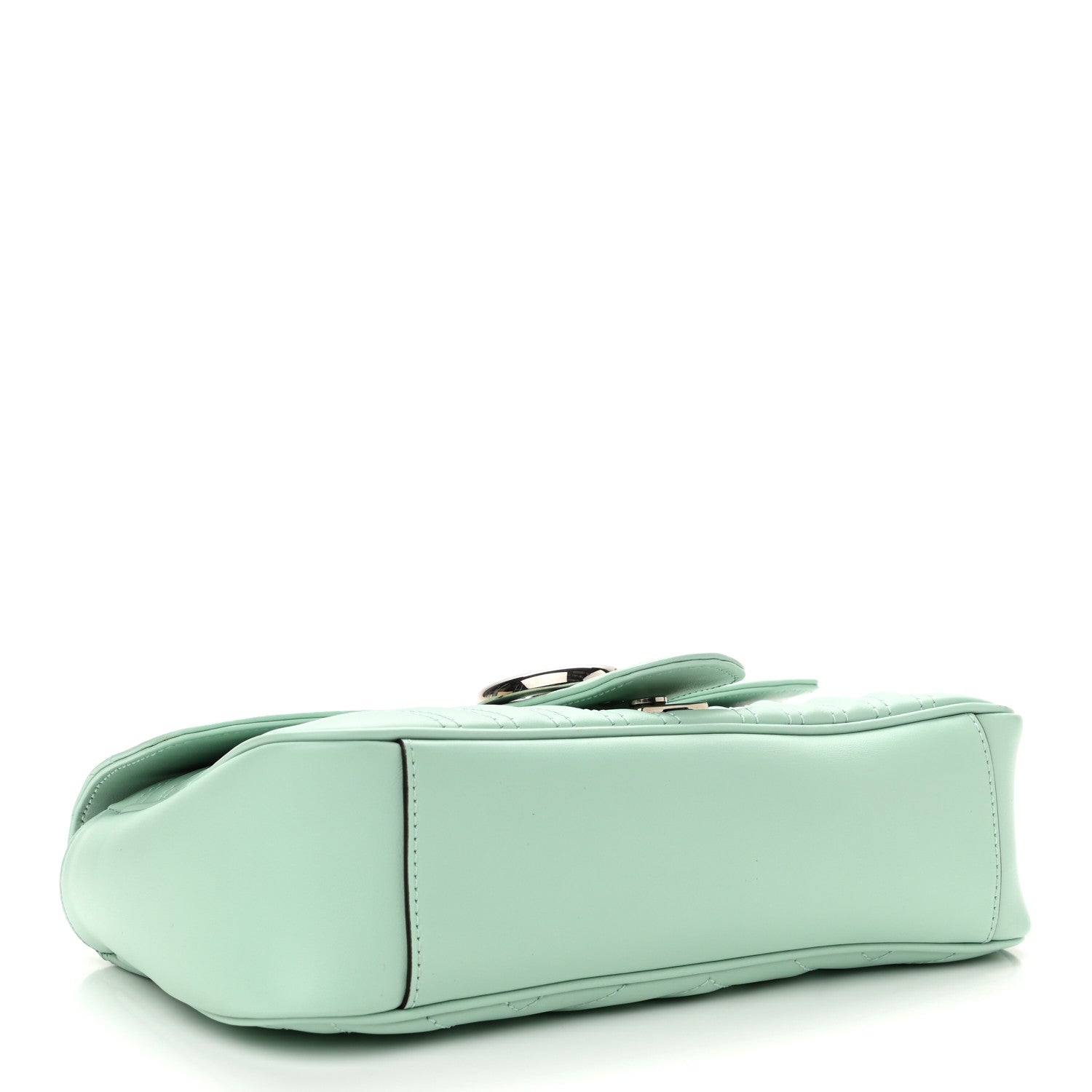 Gucci Calfskin Matelasse Small GG Marmont Shoulder Bag Water Green 4 of 10