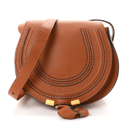 Chloe Calfskin Mini Marcie Round Crossbody Bag Tan 1 of 10