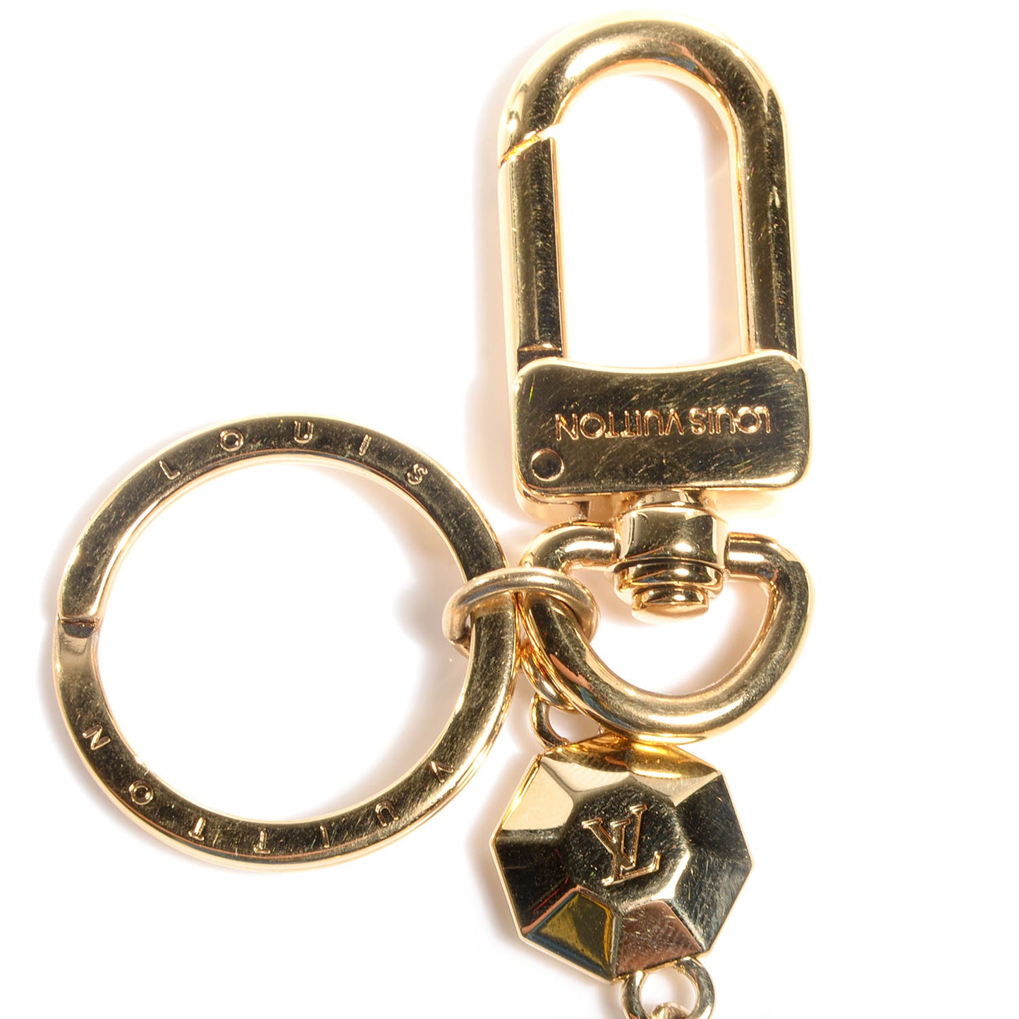 LV Facettes Key Holder Gold