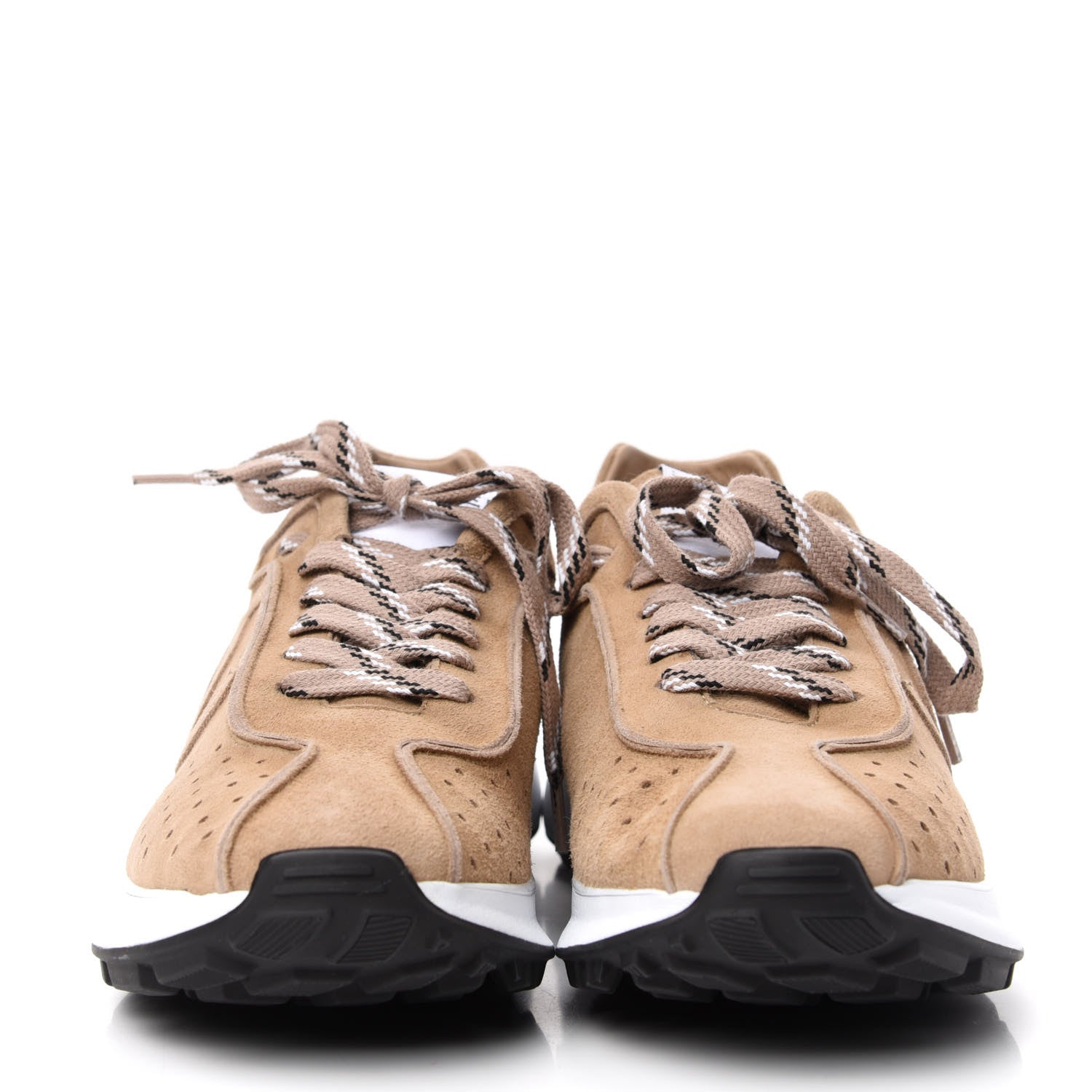 Chanel Suede Goatskin CC Sneakers 40.5 Dark Beige 2 of 10