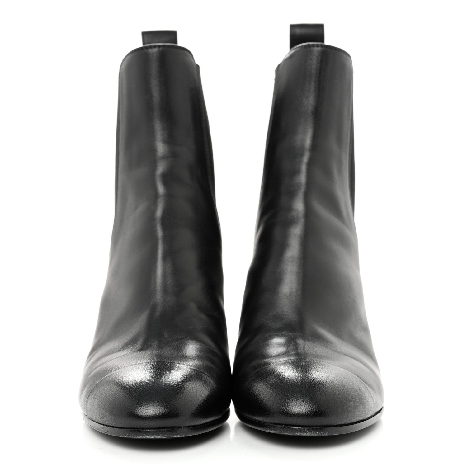 Chanel Lambskin Cap Toe CC Short Ankle Boots 36 Black 2 of 12