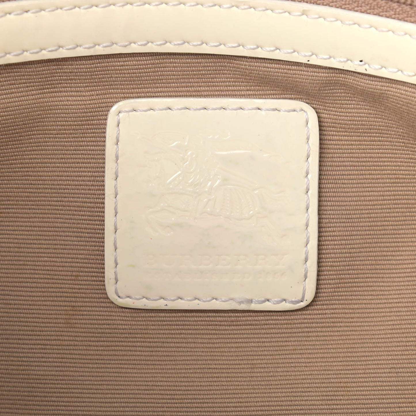Nova Check Patent Trim Shopper Tote White