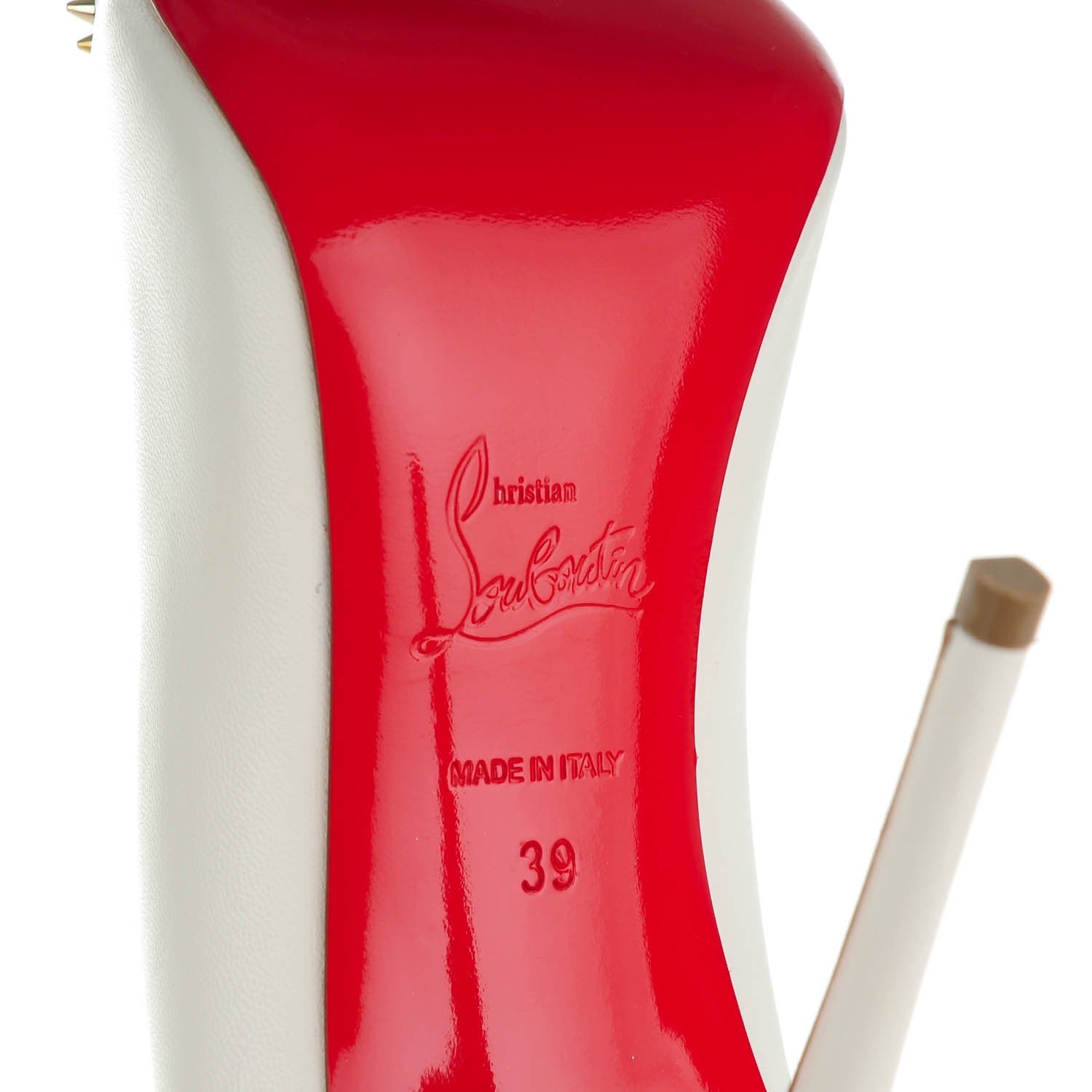 Christian Louboutin Kid Bareta 100 Pumps 39 Neige Light Gold 6 of 8