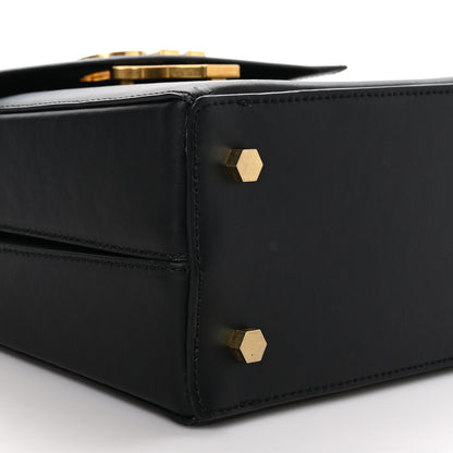 Off-White Calfskin Chunck Top Handle Bag Black 8 of 9