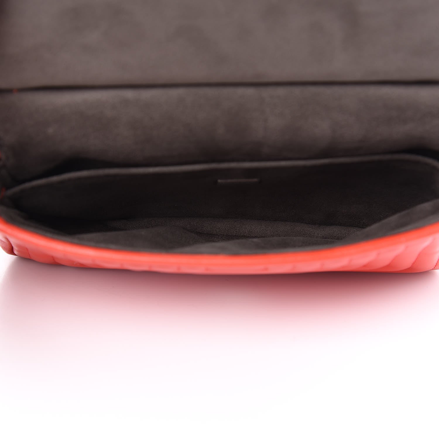 Fendi Shiny Nappa Trapuntata Micro Double Baguette Papavero 5 of 10