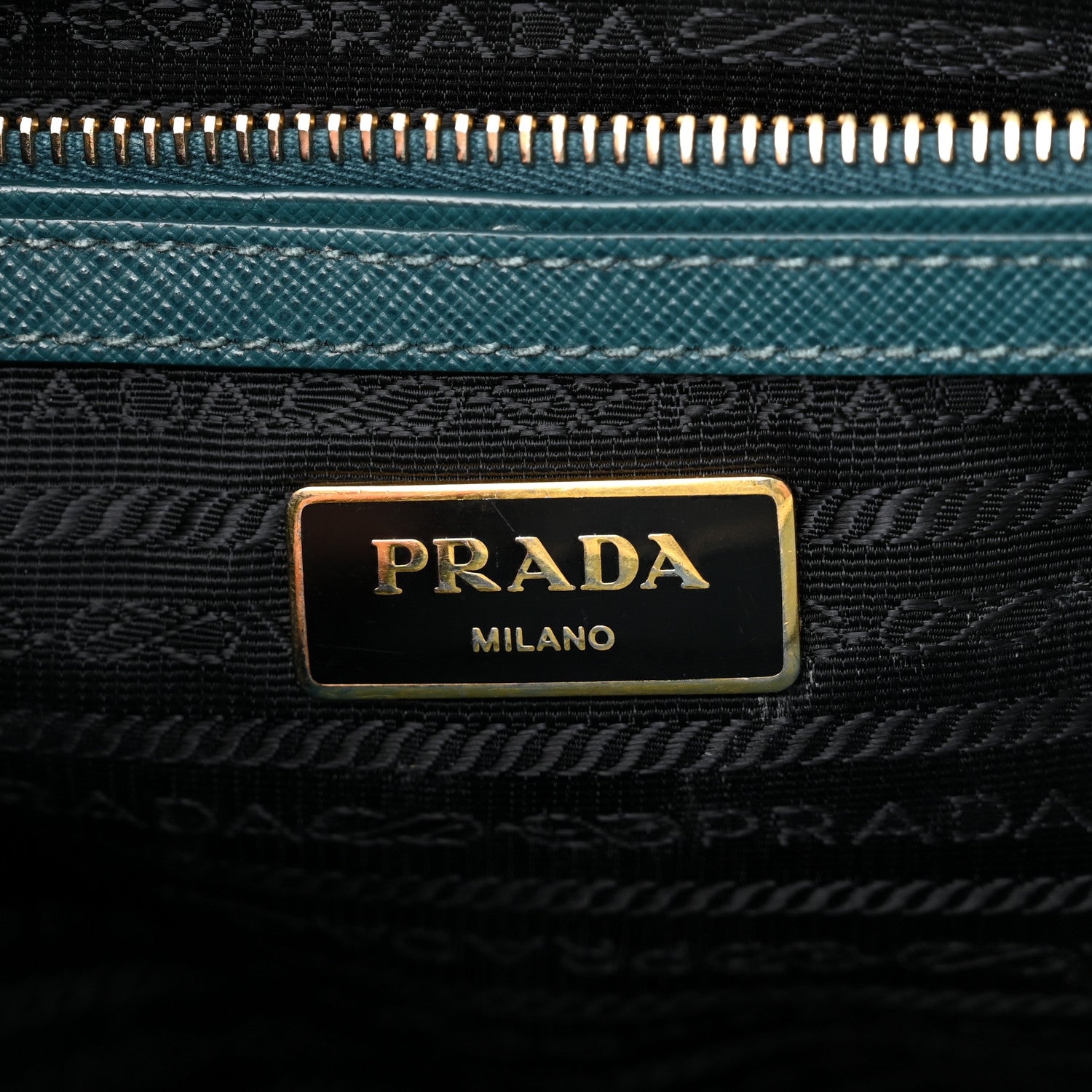 Prada Saffiano Small Galleria Double Zip Tote Ottanio 6 of 9