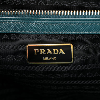 Prada Saffiano Small Galleria Double Zip Tote Ottanio 6 of 9