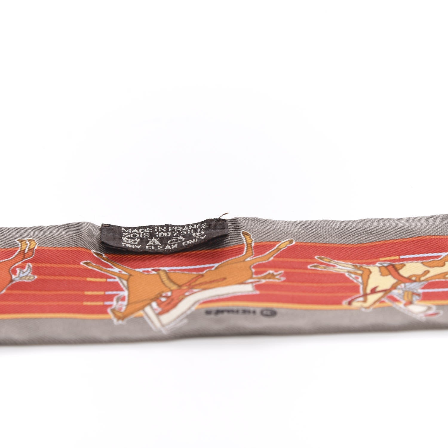 Hermes Silk Pani La Shar Pawnee Twilly Etoupe Rouge Orange 5 of 5