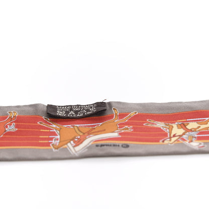 Hermes Silk Pani La Shar Pawnee Twilly Etoupe Rouge Orange 5 of 5