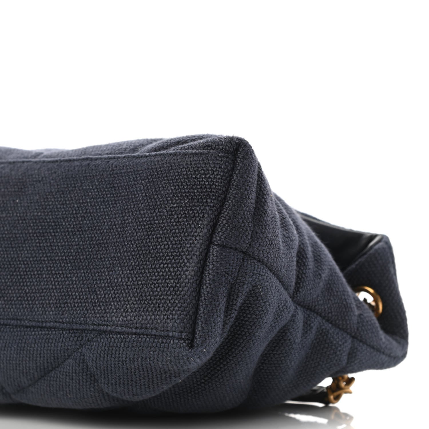 Saint Laurent Canvas Quilted Small Loulou Puffer Monogram Chain Satchel Marine 15 of 16