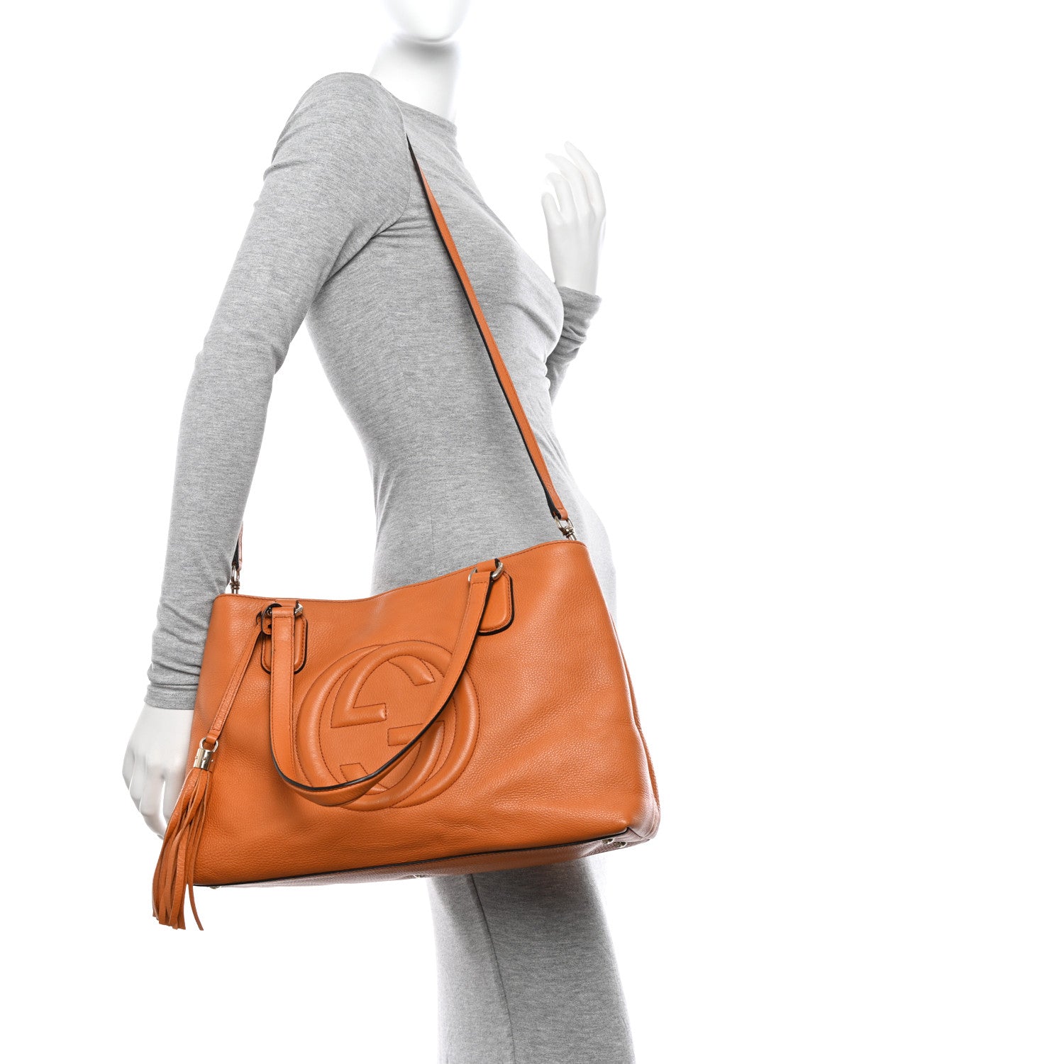 Gucci Cellarius Calfskin Medium Soho Working Tote Curcuma 2 of 16