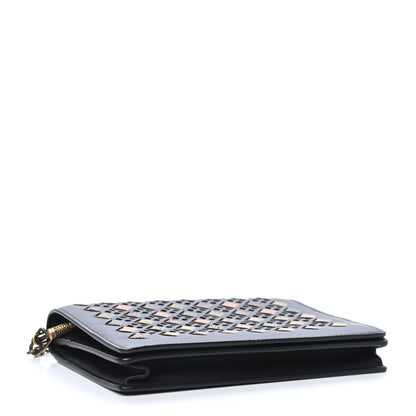 Bottega Veneta Nappa Intrecciato Snakeskin Stained Glass Montebello Crossbody Black 3 of 4