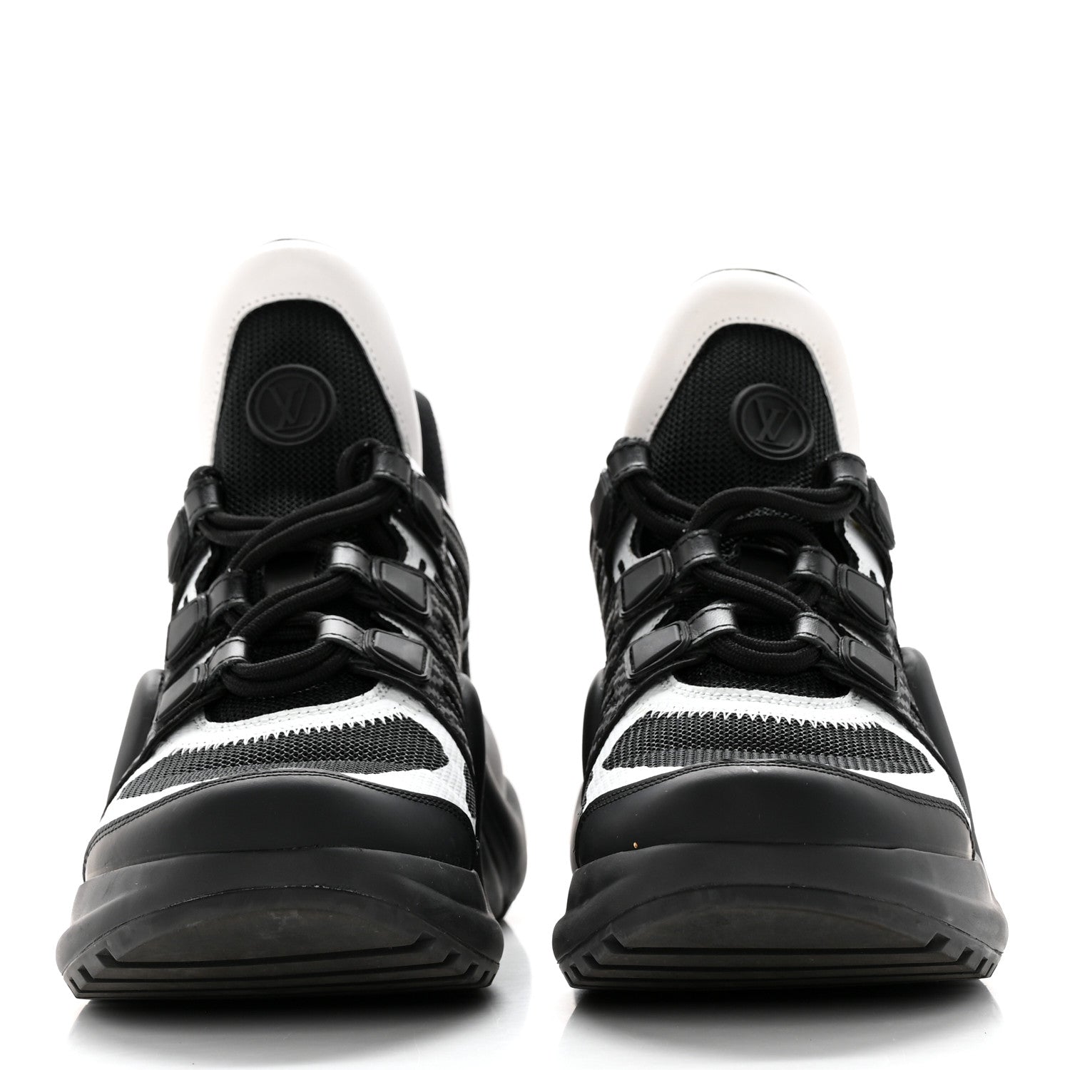 Louis Vuitton Calfskin Technical Nylon LV Archlight Sneakers 37 Black White 2 of 16