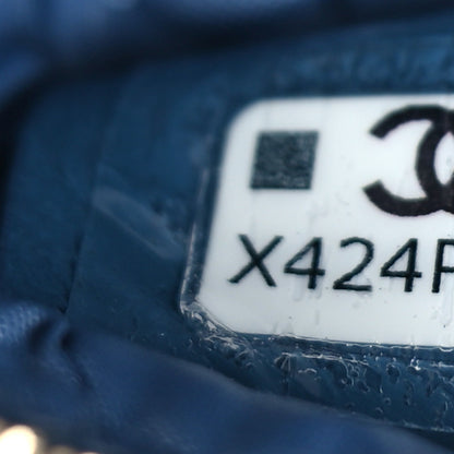 Chanel Denim Quilted Toiletry Case Blue 7 of 9