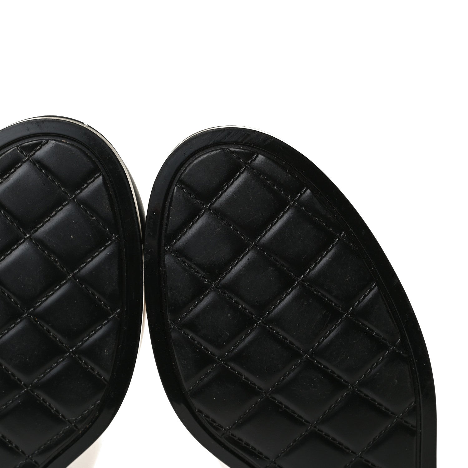 Chanel Rubber Rain Boots 38 Ivory Black 10 of 11